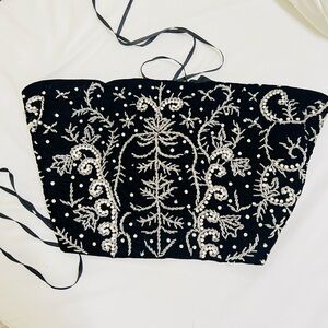 Velvet Strapless Top